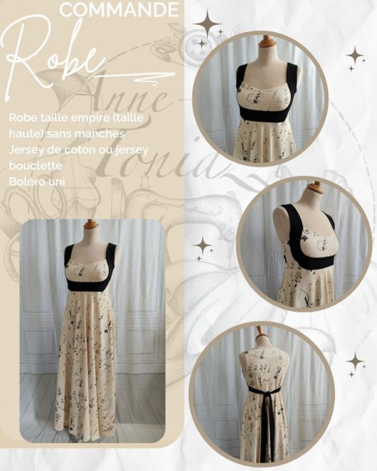 Réservé -  Solde Robe taille Empire et boléro assorti