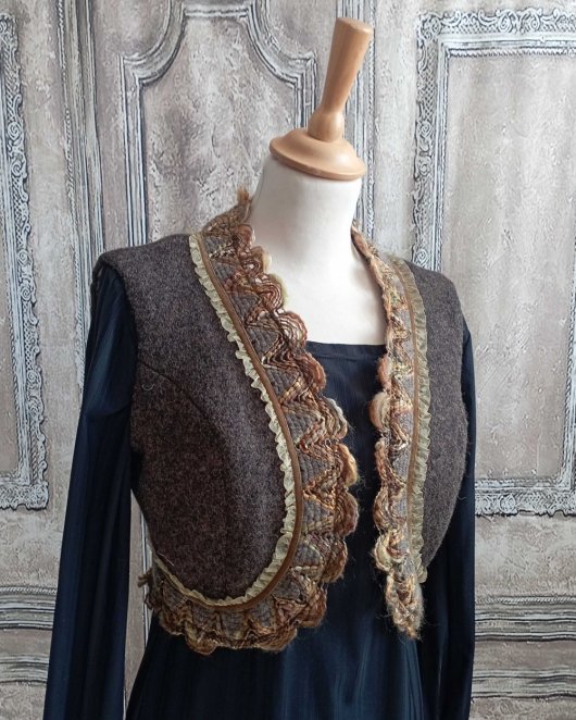 Boléro marron et rouille