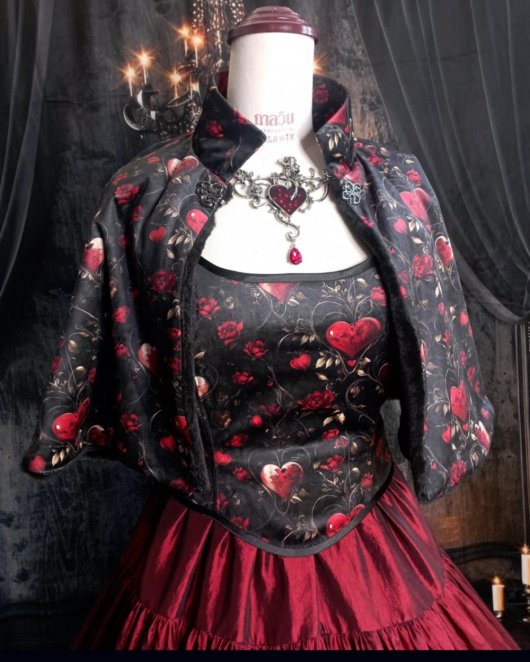 RESERVE - Bustier corset Reine de Coeur à bretelles