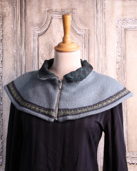 Col en laine vert sauge