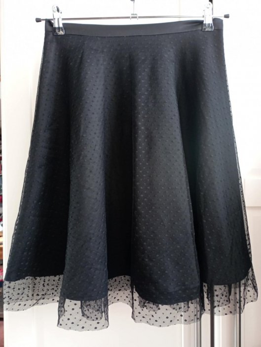 RESERVE - Jupe courte demi cercle en coton et tulle plumetis