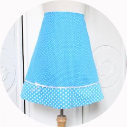 Reservé pour Agnès - Jupe courte trapeze en vichy rouge et broderie anglaise