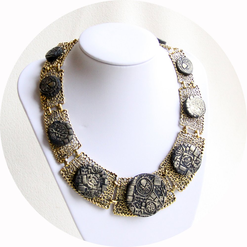 Boland Collier Steamkey 54507 - Porte-clés Steampunk à Chaîne - Taille Unique - Accessoire Costume